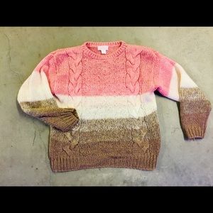 Vintage Caren Sport knit sweater, Large, Pink, Ben